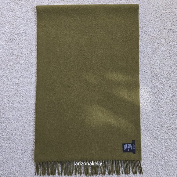 COS Wool Scarf Green Fringe Oblong - Picture 9 of 12